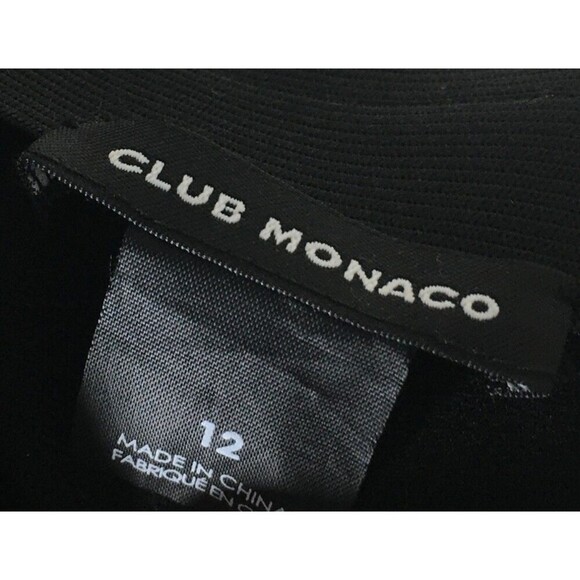 Club Monaco Skirt Women's Size 12 Black Stretch Zip Up Midi - Picture 4 of 5